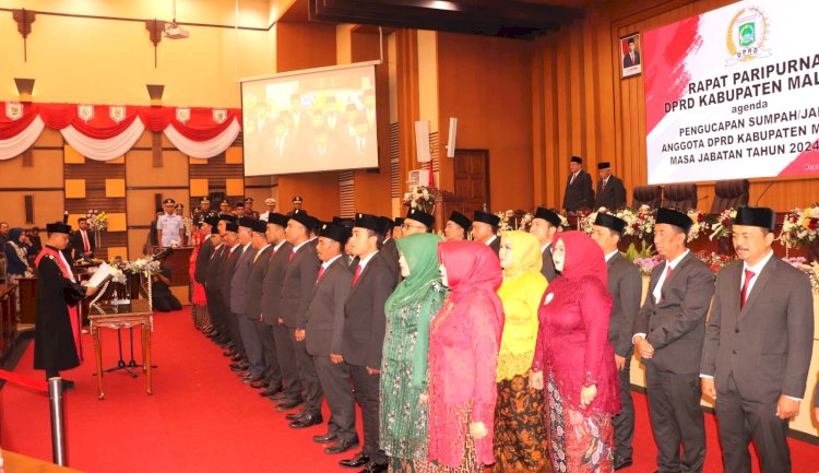 Kegiatan pelantikan 50 anggota DPRD Kabupaten Malang/RMOLJatim