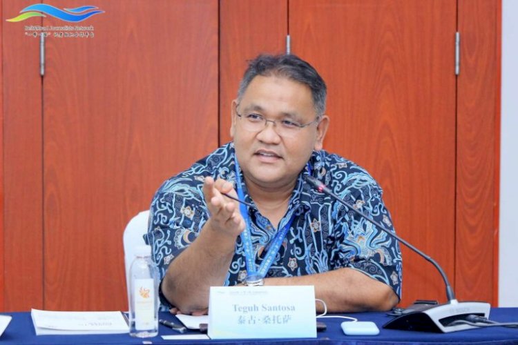 Ketum JMSI Teguh Santosa saat berbicara di Belt and Road Journalists Forum (BRJF) 2024 yang digelar di Chongqing, Republik Rakyat China (RRC), Jumat petang (30/8)/Ist
