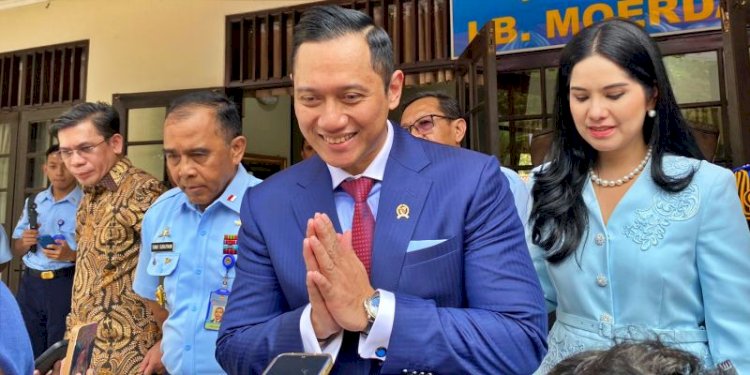 Agus Harimurti Yudhoyono (AHY) usai mengisi kuliah umum di SMA Taruna Nusantara, Magelang, Jawa Tengah/RMOL