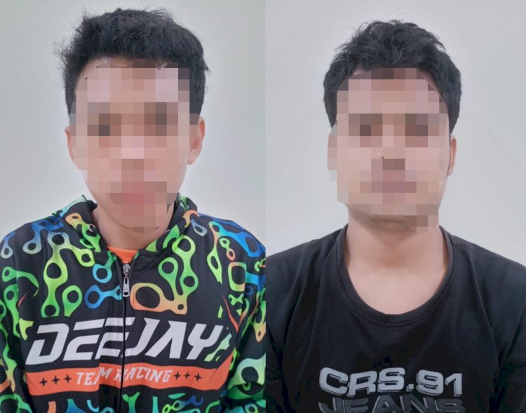 pelaku dan barang bukti sabu yang disita/ist