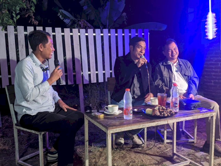 Bakal pasangan calon Bonus saat acara Ngopi Nyore/RMOLJatim