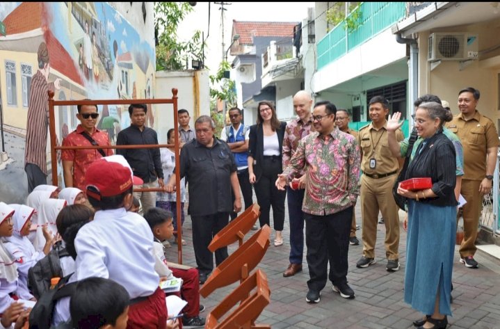 Ikhsan mendampingi kunjungan Dubes Amerika Serikat untuk Indonesia/RMOLJatim
