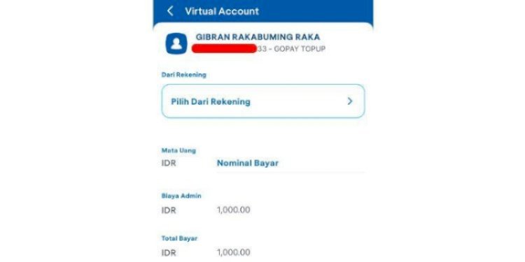 Tangkpan layar transaksi Gopay/Repro