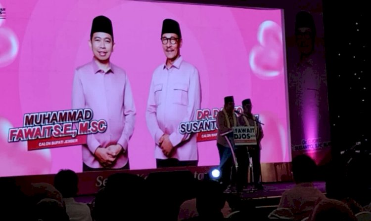 Baiat Cinta 144 Tim pemenangan calon Bupati-Wakil Bupati Jember, Muhammad Fawait-Djoko Susanto di New Sari Utama Kaliwates Jember/RMOLJatim