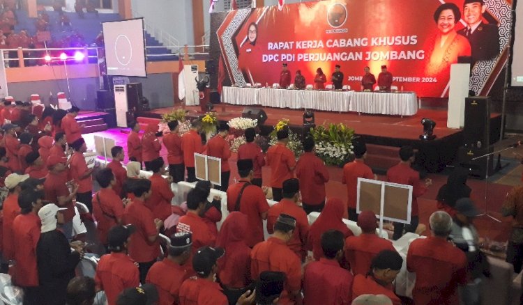 Rakercabsus PDIP di Gor Merdeka Jombang/RMOLJatim