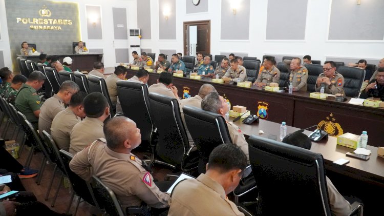 Rakor di Polrestabes Surabaya 