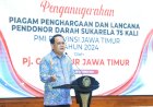 Serahkan Penghargaan dan Lencana Bagi 590 Orang Pendonor Darah Sukarela 75 Kali, Pj Gubernur Adhy: Stok Darah di Jatim Selalu Stabil