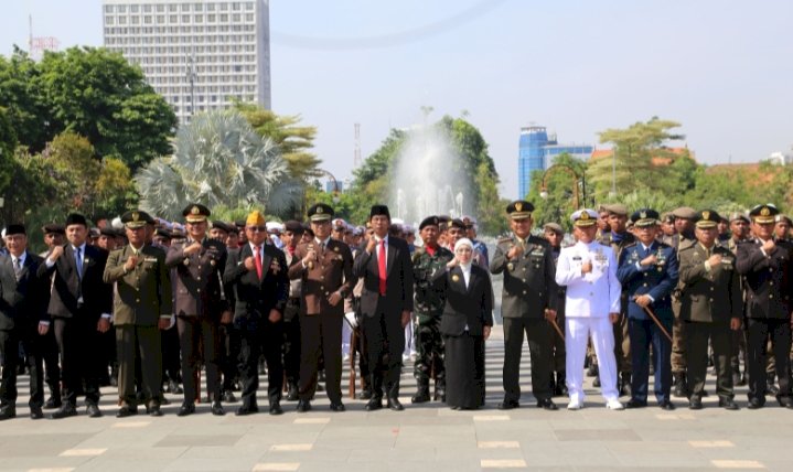 PJs Wali Kota Restu bersama forkopimda Surabaya/ist