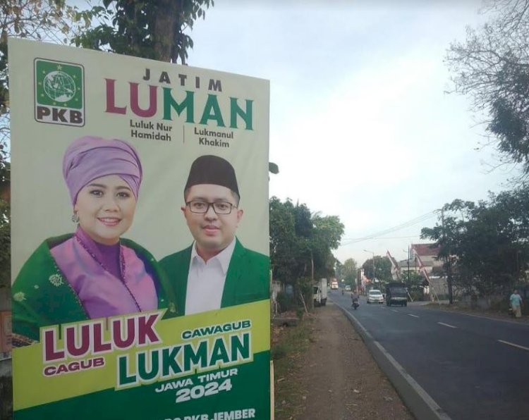 Banner Pasangan Lukman sudah bertebaran di wilayah Kabupaten Jember /RMOLJatim