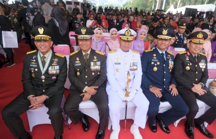 Mayjen TNI Rudy Saladin, M.A mengikuti upacara HUT ke-79 TNI di Monas/ist