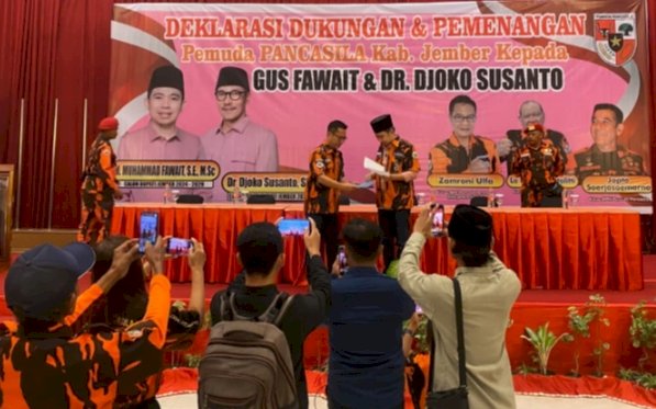 Deklarasi Dukungan Pemuda Pancasila Kabupaten Jember, kepada Paslon nomor urut 2, Muhammad Fawait dan Djoko Susanto/RMOLJatim
