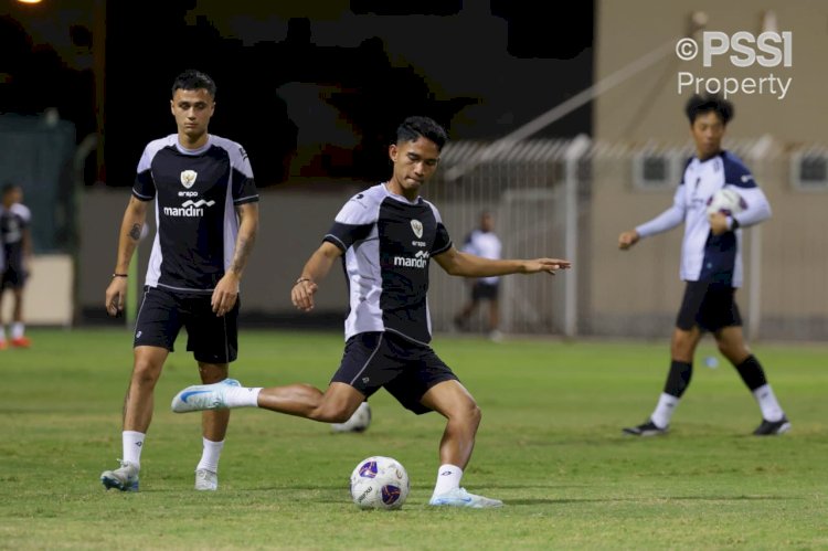 Timnas Indonesia melakukan latihan jelang pertandingan putaran ketiga babak kualifikasi melawan Bahrain/PSSI