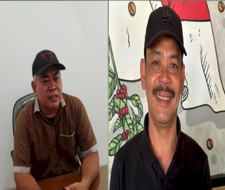 Dua politikus PDIP kabupaten Madiun, Fery Sudarsono (kiri) dan Budi Wahono (kanan). 