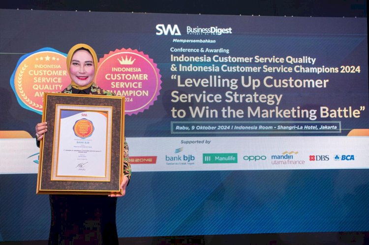 bank bjb Raih Penghargaan Indonesia Customer Service Quality Award 2024/Istimewa