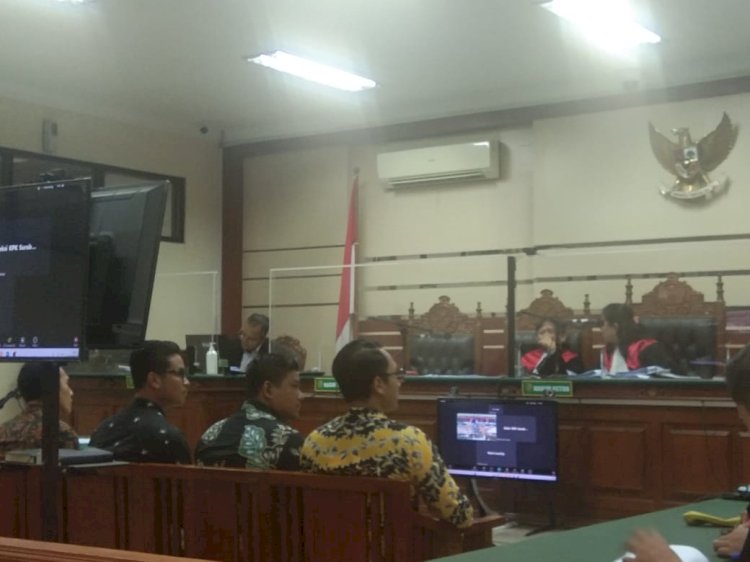 Teks foto: Ahmad Masruri saat sidang di kasus Gus Muhdlor/RMOLJatim