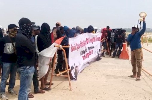 Aksi unjuk rasa warga Mengare Gresik/Ist