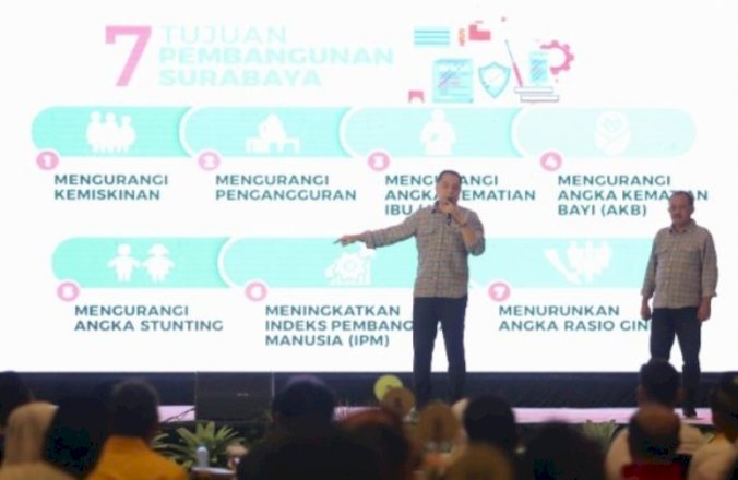 Eri-Armuji saat debat di Dyandra Convention Hall/RMOLJatim