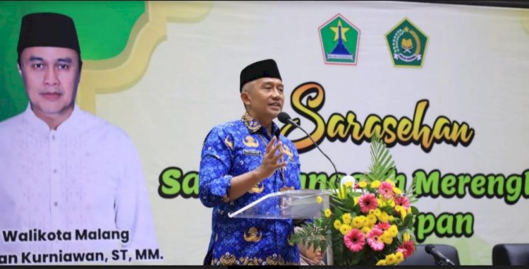  Sekretaris Daerah (Sekda) Kota Malang, Erik Setyo Santoso, S.T., M.T saat memberikan sambutan dan arahan/Ist