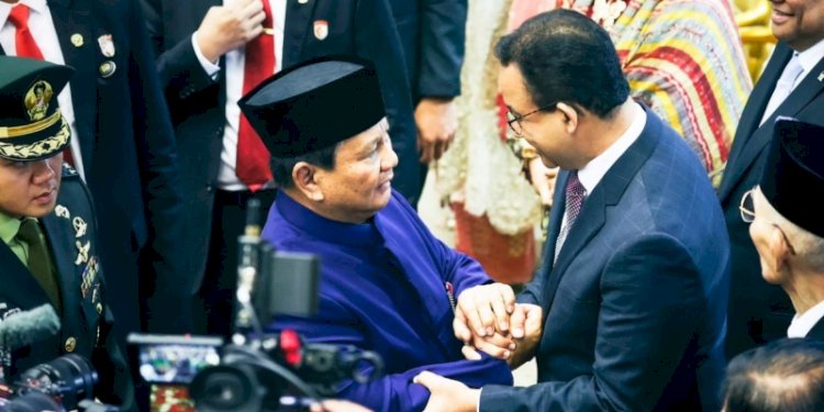 Presiden Prabowo Subianto menyapa Anies Baswedan/Ist