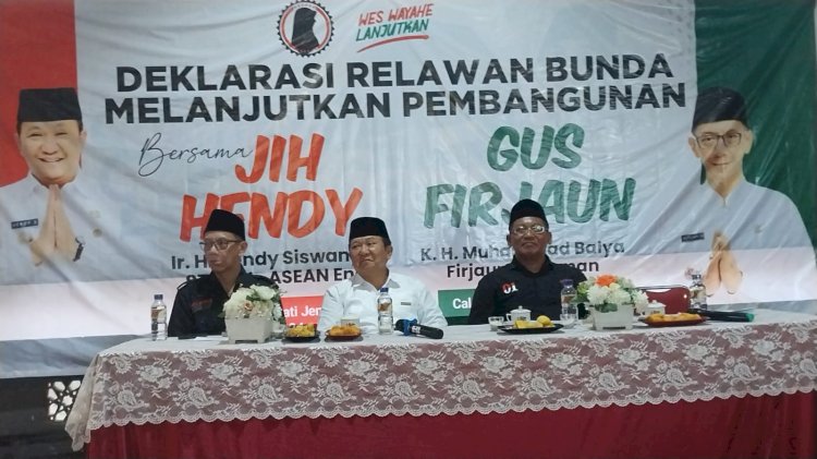 Deklarasi dukungan Relawan Bunda terhadap Paslon Hendy-Gus Firjaun/Ist 