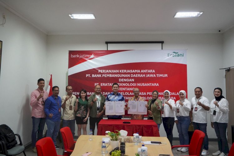 bankjatim dan PT Eratani Teknologi Nusantara jalin kerja sama tentang pengembangan dan pengelolaan jasa perbankan/Ist