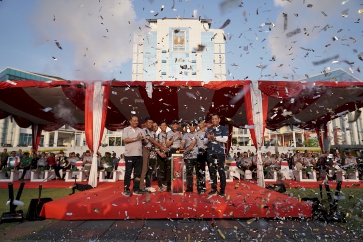 Teks foto: Pangdam V/Brawijaya, Mayjen TNI Rudy Saladin, M.A di acara Internasional Triathlon Open Tournament/RMOLJatim
