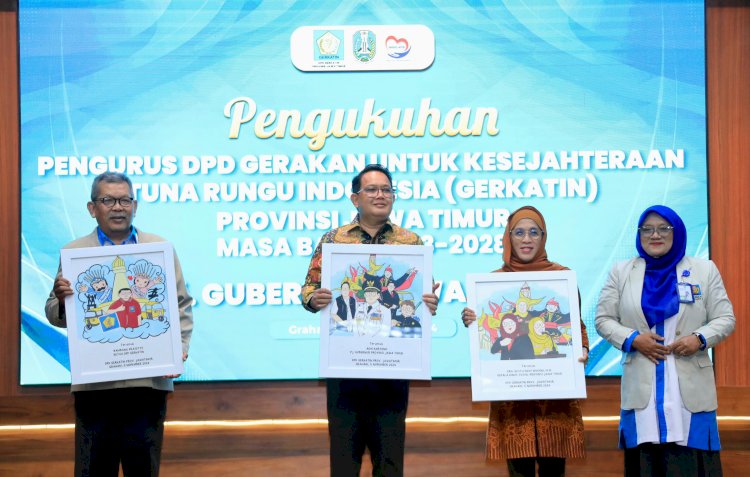 Adhy Karyono saat menghadiri pengukuhan pengurus Gerkatin Jatim/Ist