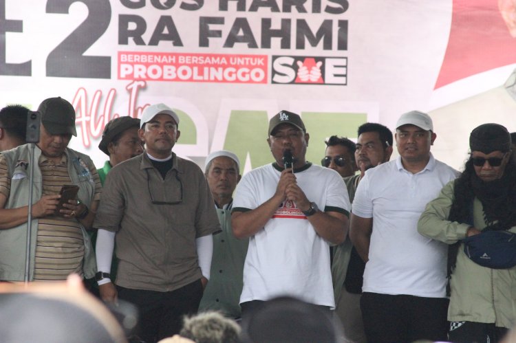 Kampanye Paslon Gus Haris Ra Fahmi di Krucil Probolinggo