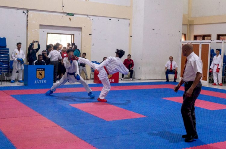 Pertandingan Karate di POPDA XIV Jawa Timur 2024/ist