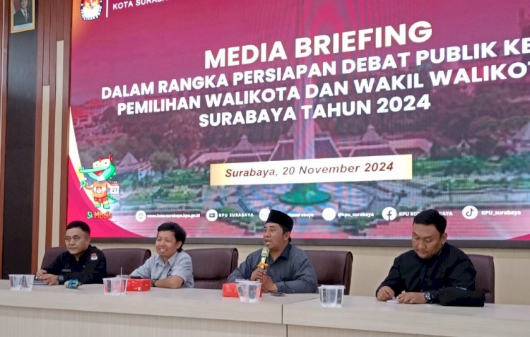 Jumpa pers debat publik Pilwali Surabaya 2024/RMOLJatim