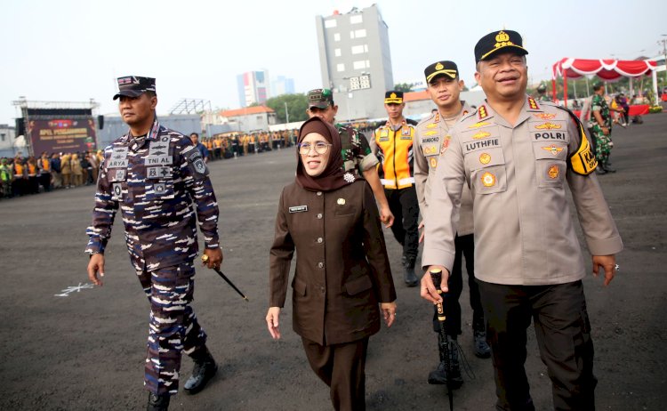 Forkopimda Kota Surabaya menggelar Apel Pengamanan di Surabaya Expo Center, Jalan Kusuma Bangsa/RMOLJatim