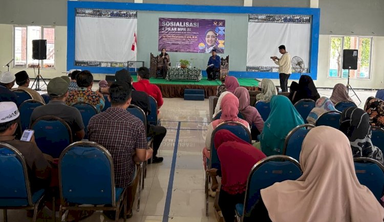 Hj Dini Rahmania sosialisasi Empat Pilar Kebangsaan/Ist