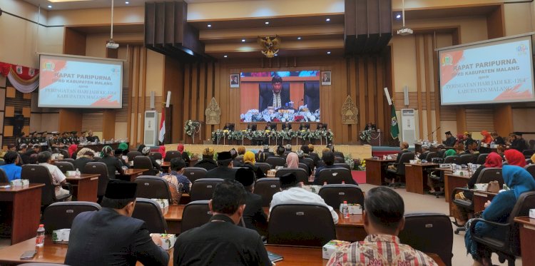 Suasana Rapat Paripurna Istimewa di HUT Kabupaten Malang ke-1264/RMOLJatim