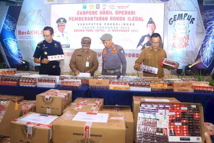 Bea Cukai dan Pemkab Probolinggo ungkap hasil rokok ilegal 