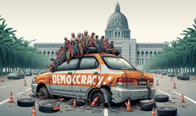 Ilustrasi mobil demokrasi (AI/AT)