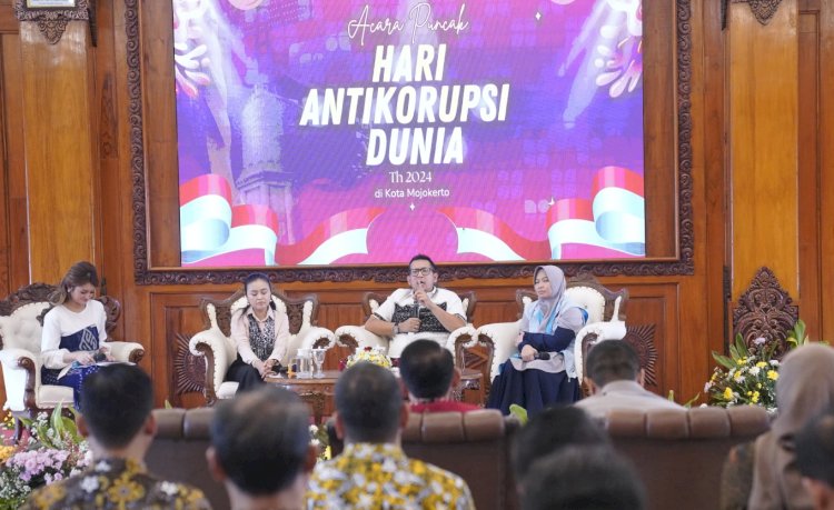 Pj Wali Kota Mojokerto, Moh Ali Kuncoro saat menjadi narasumber peringatan Harkodia/ist