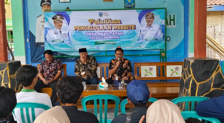 Pelatihan pengelolaan website Diskominfo Probolinggo/Ist