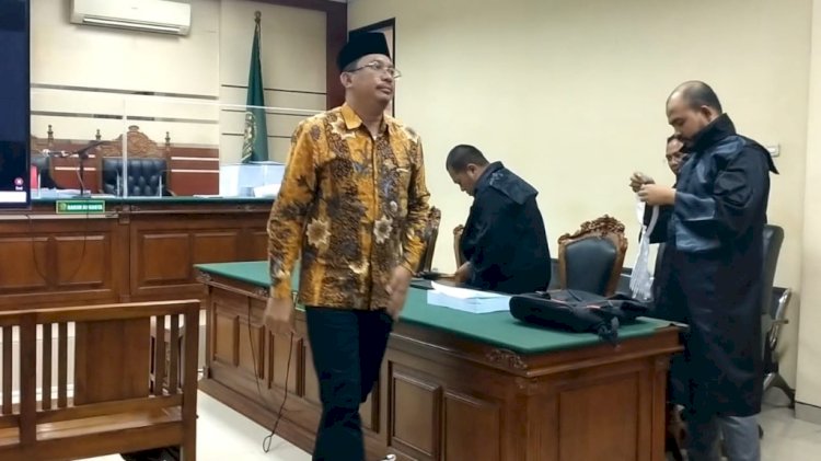 Ahmad Muhdlor Ali di Pengadilan Tipikor Surabaya/RMOLJatim