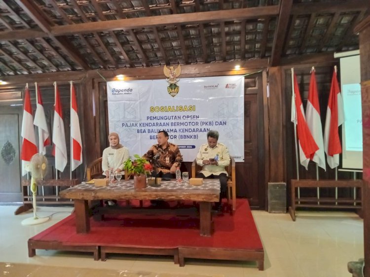 Acara sosialisasi pemungutan opsen PKB dan BBNKB di Kali Catur Resort Kabupaten Madiun/RMOLJatim