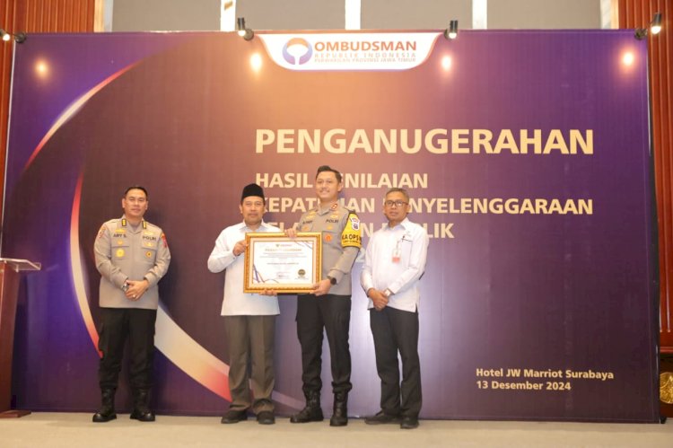 Polres Lamongan raih penghargaan 