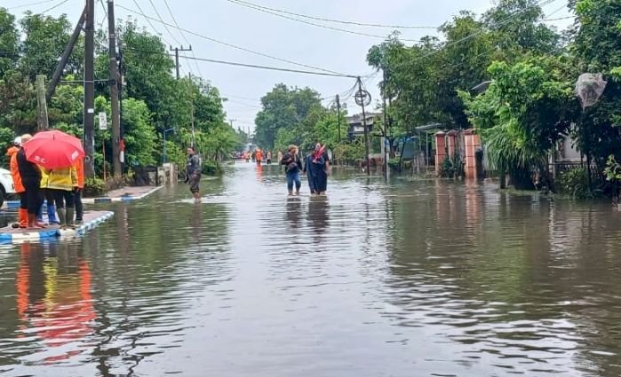 Kondisi banjir di Desa Jombok, Kesamben, Jombang/antara