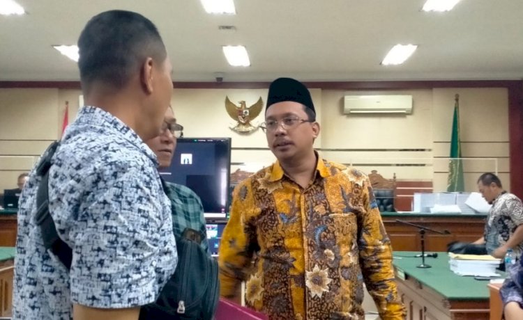 Ahmad Muhdlor Ali alias Gus Ali usai membacakan pledoi di Pengadilan Tipikor Surabaya/RMOLJatim