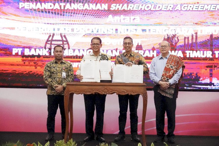 Bank Banten resmi menjadi bank ketiga yang berproses KUB dengan bankjatim/Ist