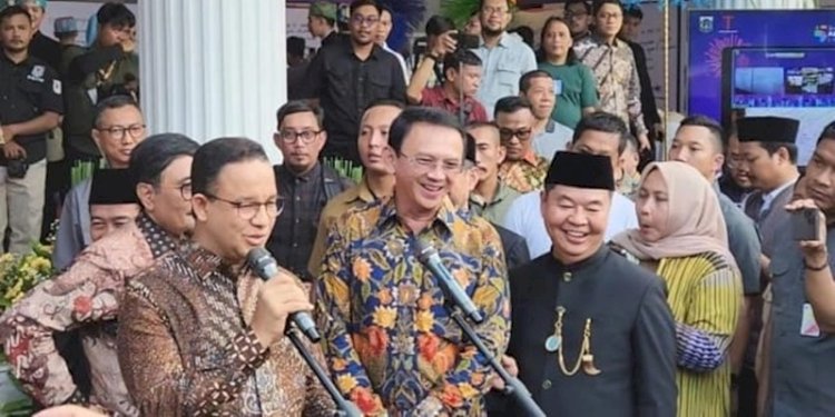 Kebersamaan Anies Baswedan dan Basuki Tjahaja Purnama di Balaikota DKI Jakarta, Selasa 31 Desember 2024/Ist