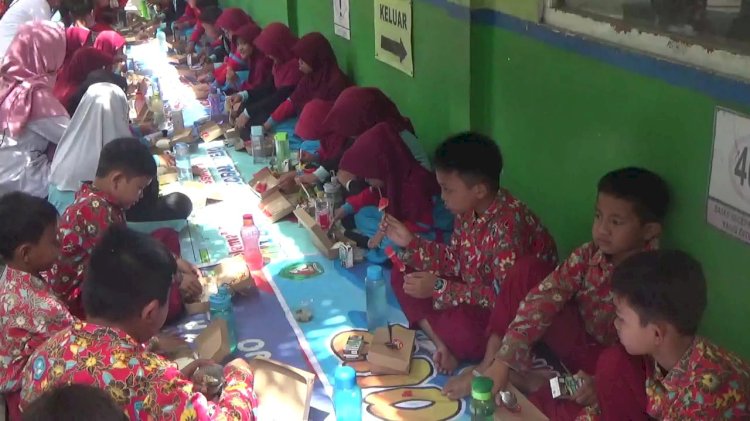 Simulasi program makan bergizi gratis (MBG).    