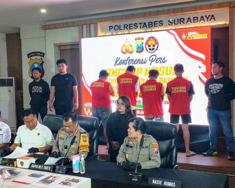 Gerombolan debt collector yang menjadi pelaku pengeroyokan terhadap pengacara Gus Yasin/Ist