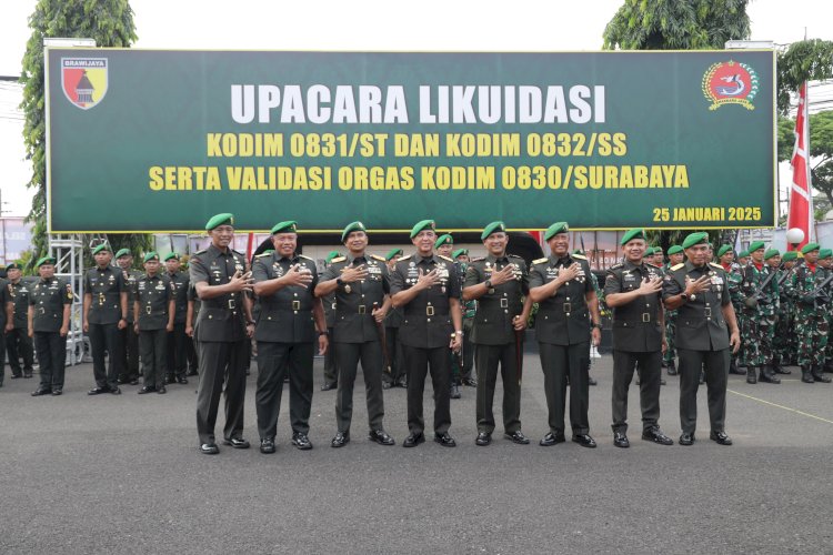 Teks foto: Pangdam V/Brawijaya bersama jajarnya/ist