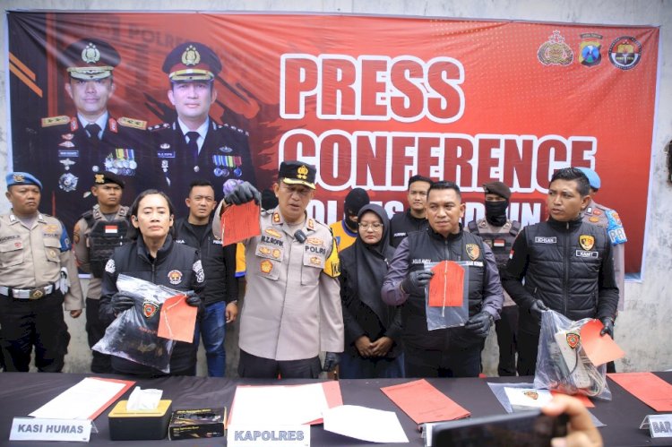 Konferensi pers penangkapan komplotan pencuri motor Polres Madiun/ist