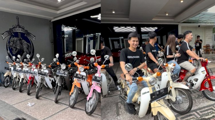 Selebgram Anas Boby dapat motor klasik dari Tom Liwafa 