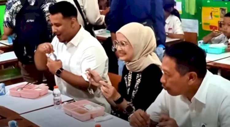 DPRD Kota Malang saat melakukan tinjau langsung program makan bergizi gratis/Ist